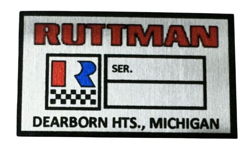 Thick Metal Ruttman Serial Badge Tag