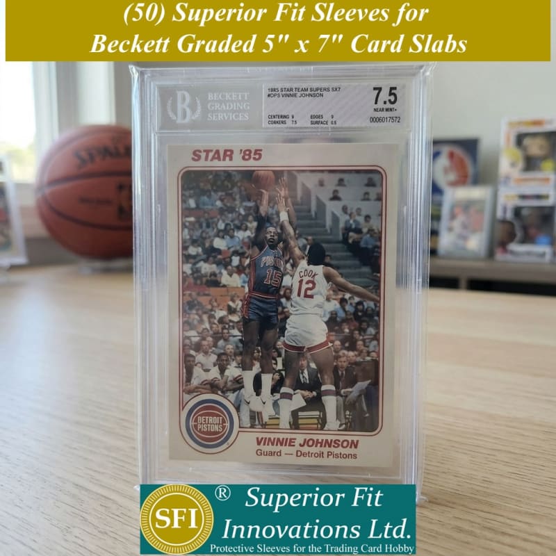 photo of Superior Fit Sleeves for Beckett 5 X 7 Card Slabs 50