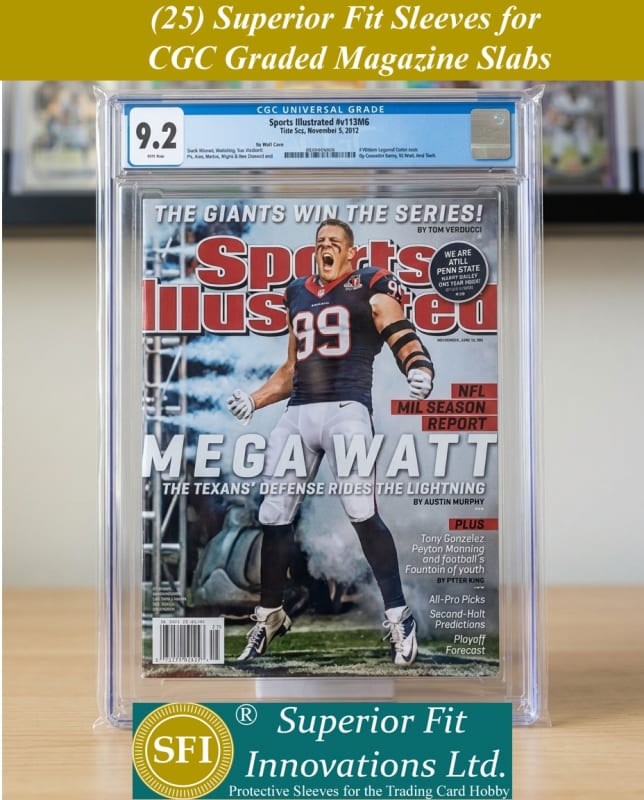 Superior Fit Sleeves for the CGC  Graded  Super Thick Comic Books and Magazine Slabs