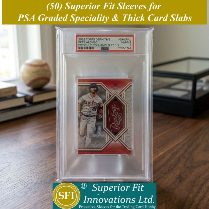 photo of Superior Fit Sleeves for PSA Graded Specialty and Thick Card Slabs photo of Superior Fit Sleeves for PSA Graded Specialty and Thick Card Slabs
