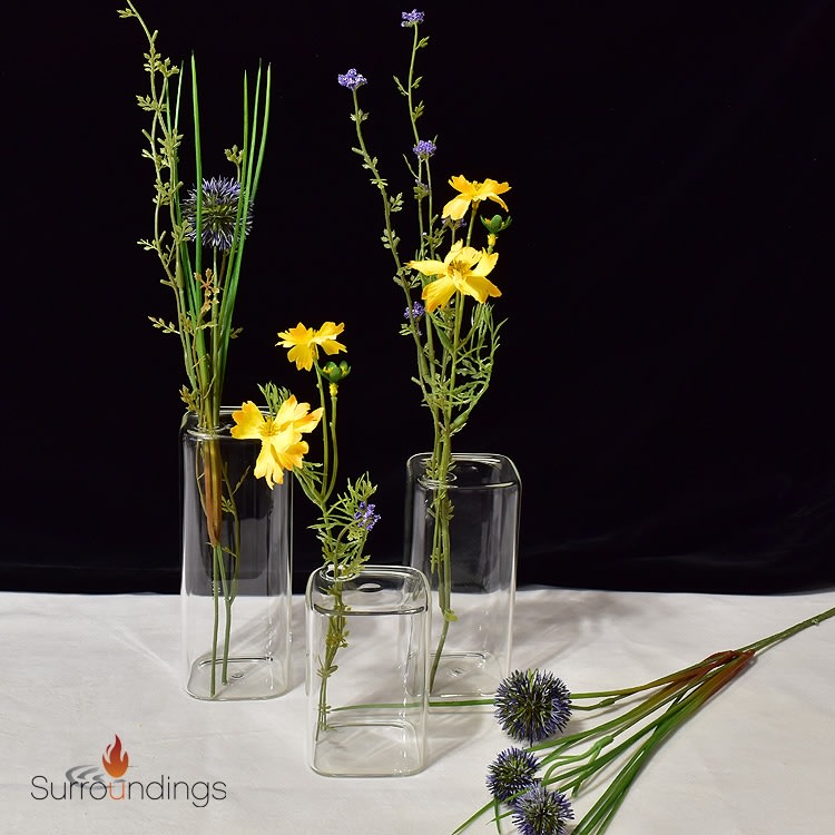 Elegant Glass Flowers with Stems