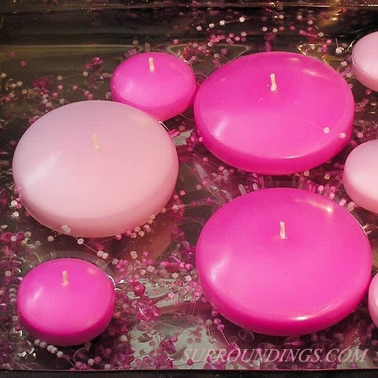 3" Round accent spot floating candles