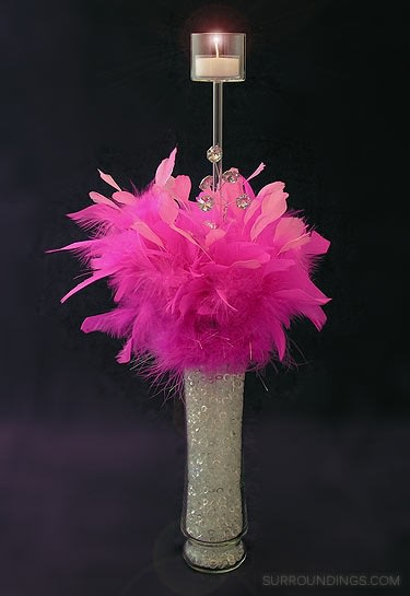 Diamonds in the Clouds candle centerpiece