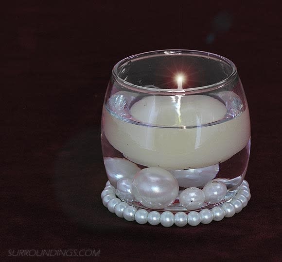 Floating Pearl Beads & Candle cpk