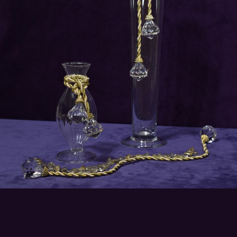 15" acrylic corded diamond tassel