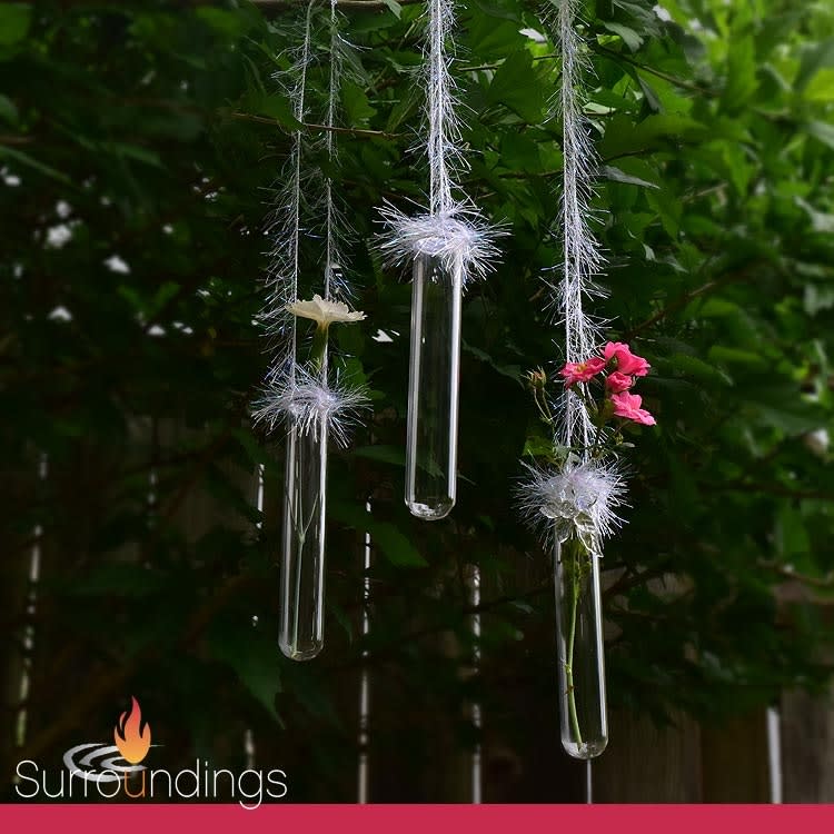 test tube bud vase, 6"