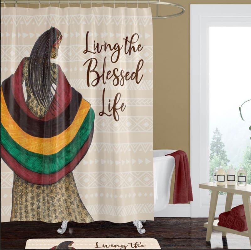 Blessed Life Shower Curtain Blessed Life Shower Curtain