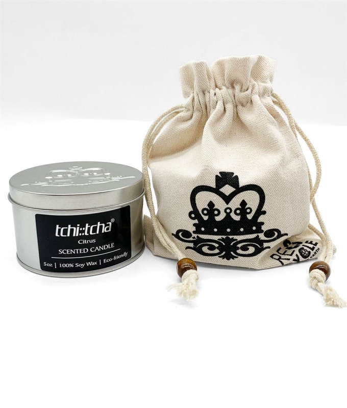 Scented Candle Vegan Soy Wax Travel Tin - Citrus