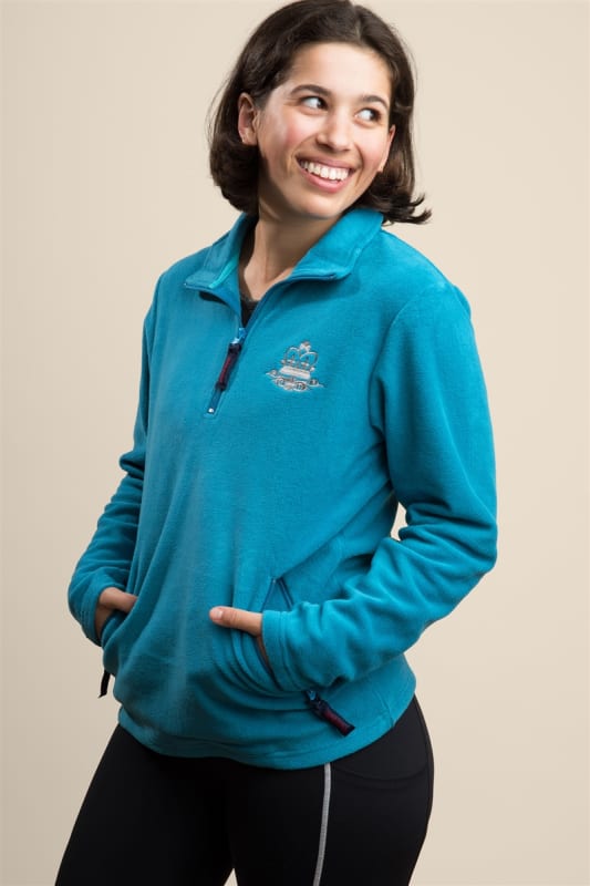 W's Elbert 1/4-Zip Fleece Pullover - Ocean Bleu