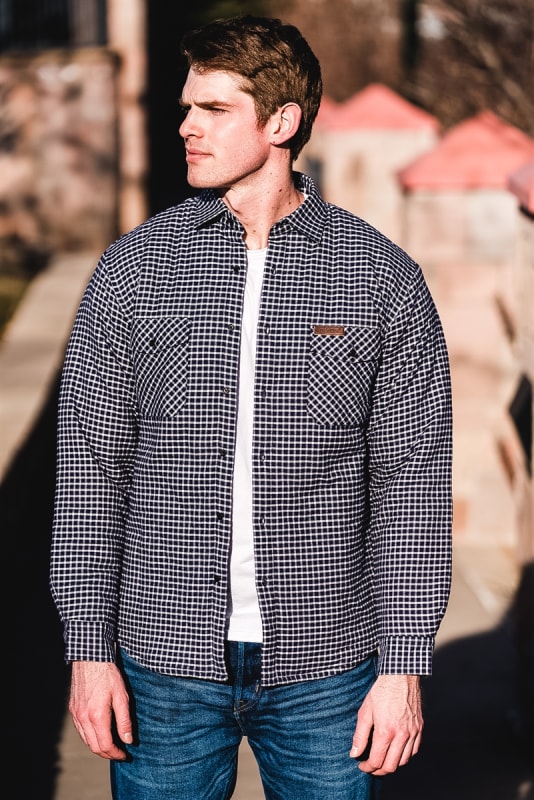M's Flanterra Insulated Shirt Jacket - Navy/White