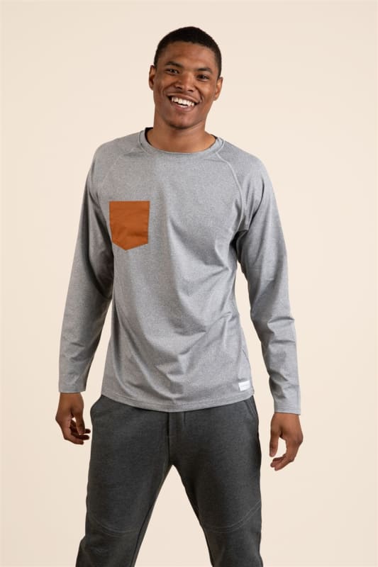 M's Active Performance Long-Sleeve - Light Grey Heather