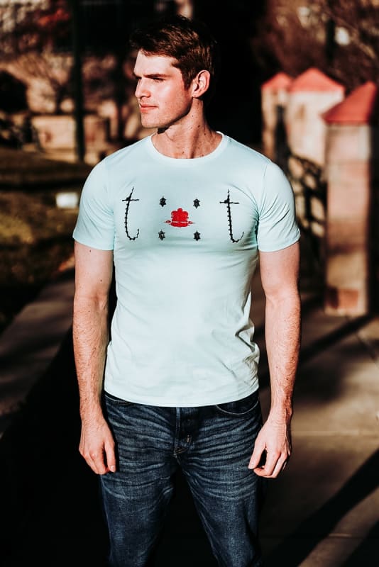M's Graphic Crown Logo  Tee  - Turquoise