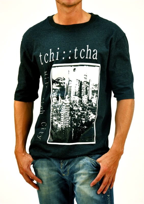 M's Organic Cotton MILE HIGH CITY Tee  - Black