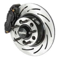 Strange Engineering Pro Series Front Brake Kit Mopar Applications using Disc Brake Spindles 4 Piston Calipers & One Piece Slotted Rotors