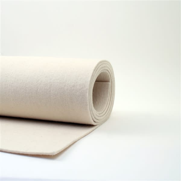 100% Wool Felt Fabric - 1 Yard x 1/2 Yard (36 x 18) - 3mm Thick - Made in  Western Europe - Ivory White