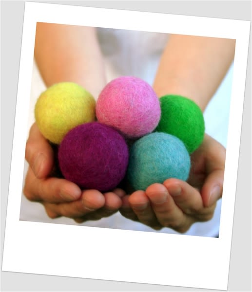 Jumbo Mixed Colored Wool Felt Balls: 20 Felt Ball Set