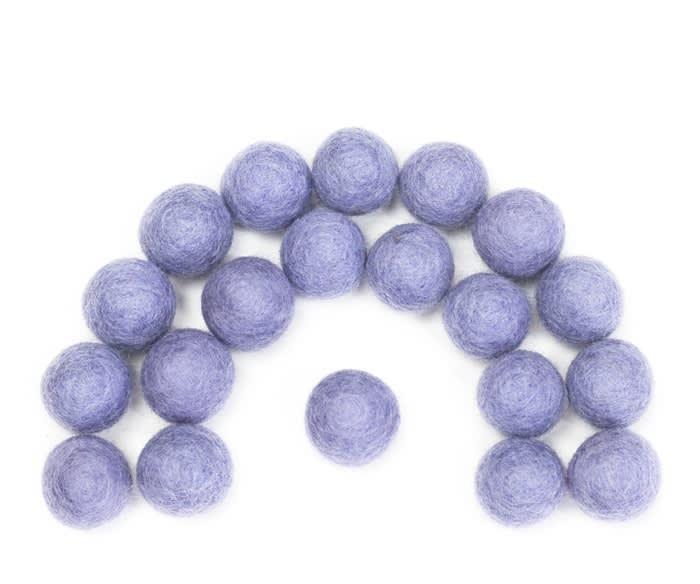 Felt Balls -  Blue Violet