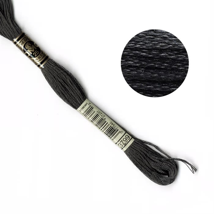 DMC Embroidery Floss - Charcoal (3799)