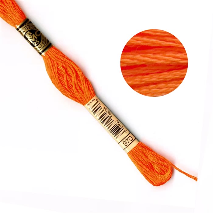 DMC Embroidery Floss - Pumpkin (970)