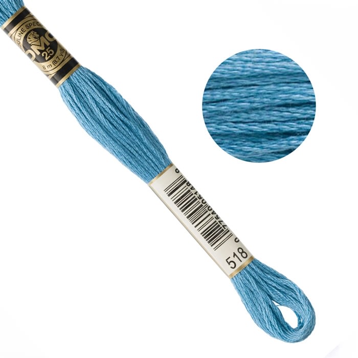DMC Embroidery Floss - Sky Blue/Ocean (518)