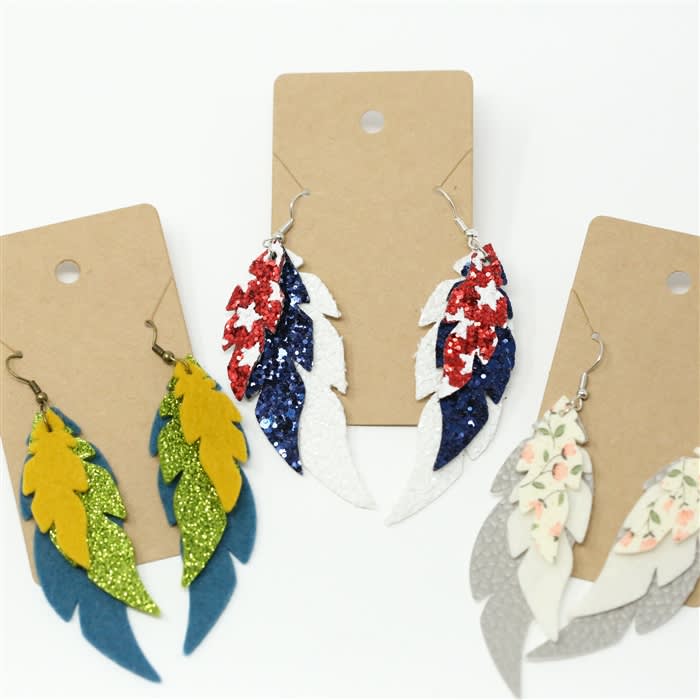 Feathered Leaves Earring Die