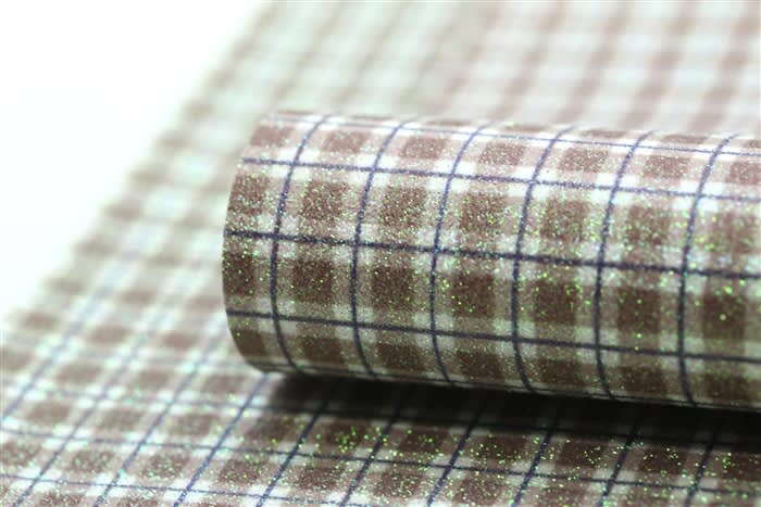 Glitter Plaid - Brown