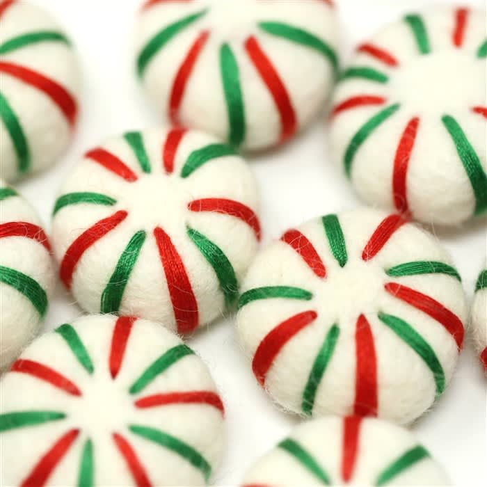 Felt Peppermint Candy: Felted Christmas Candies & DÃ©cor