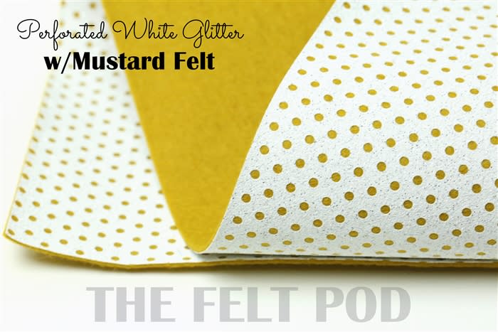 Perforated White - Mustard