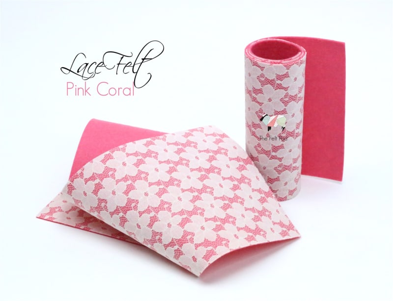 Pink Coral Lace Felt