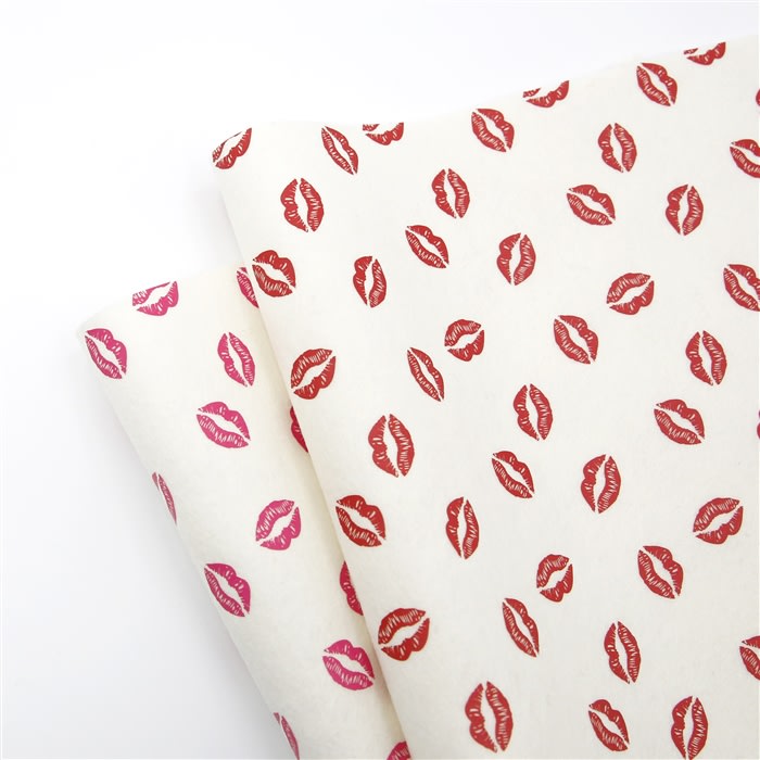 Pucker Up Printed Felt