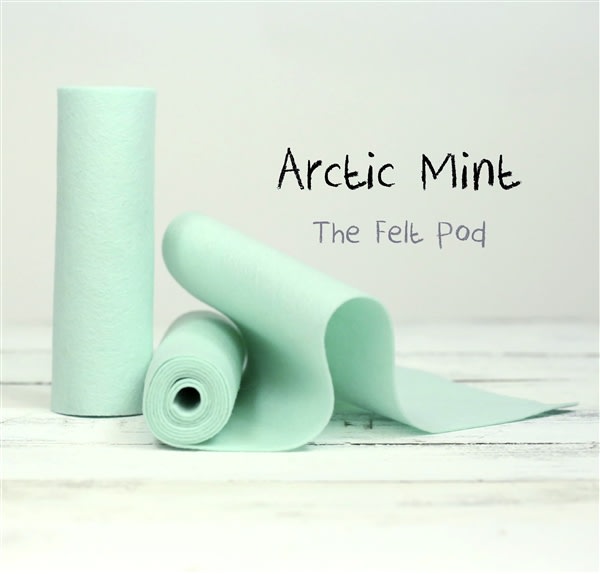 Green Wool Felt, Arctic Mint Wool Felt Roll