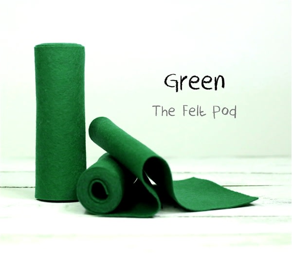 Green Wool Felt Roll