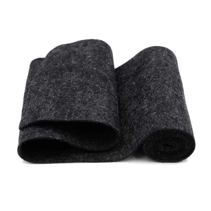Heather Black Wool Felt Roll