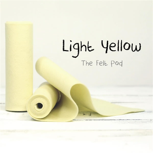 Light Yellow Wool Felt Roll