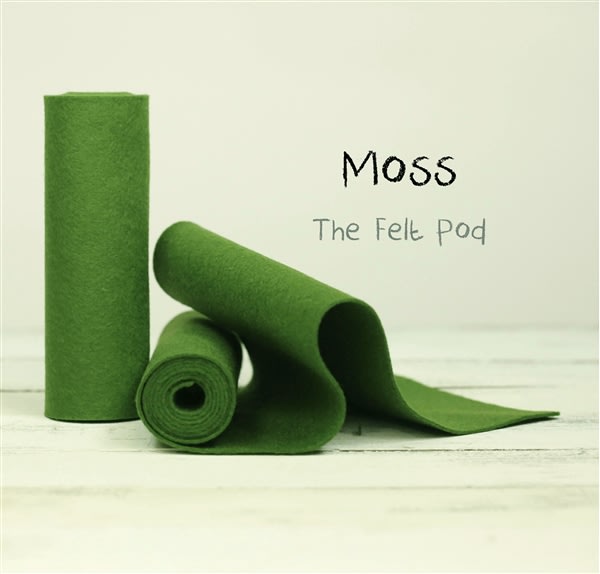 Moss Wool Felt Sheet, Blue Wool Felt