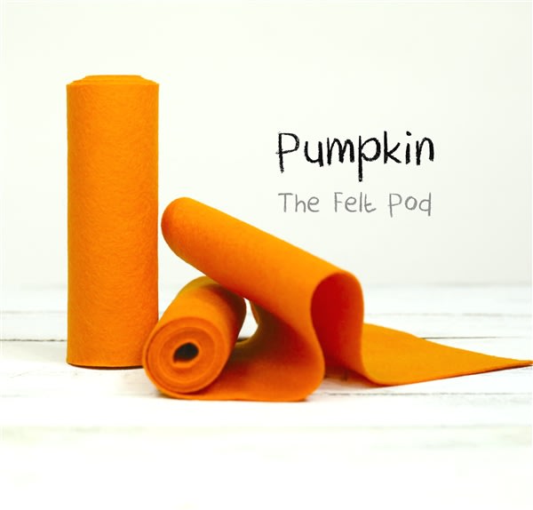 Orange Wool Felt, Pumpkin Wool Felt Roll