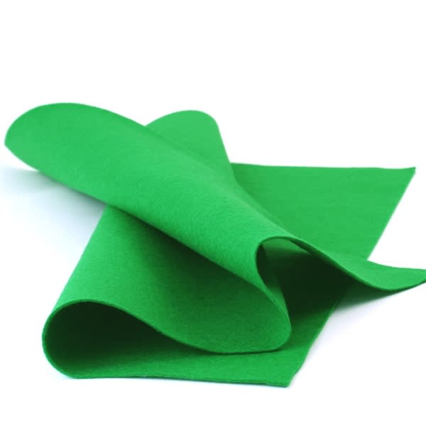 Bright Green Wool Felt Sheet, Green Wool Felt