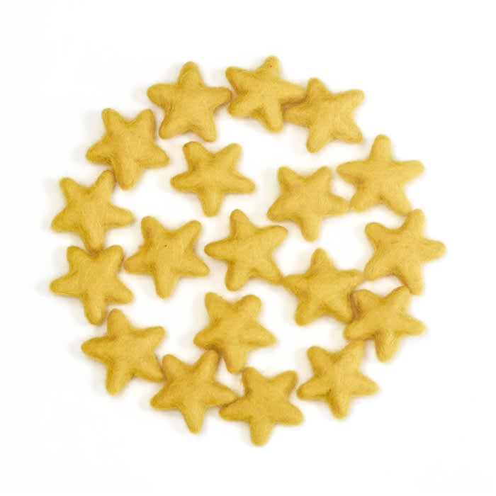 Felt Stars Assorted Colors - Handmade Felt Stars Available In 16