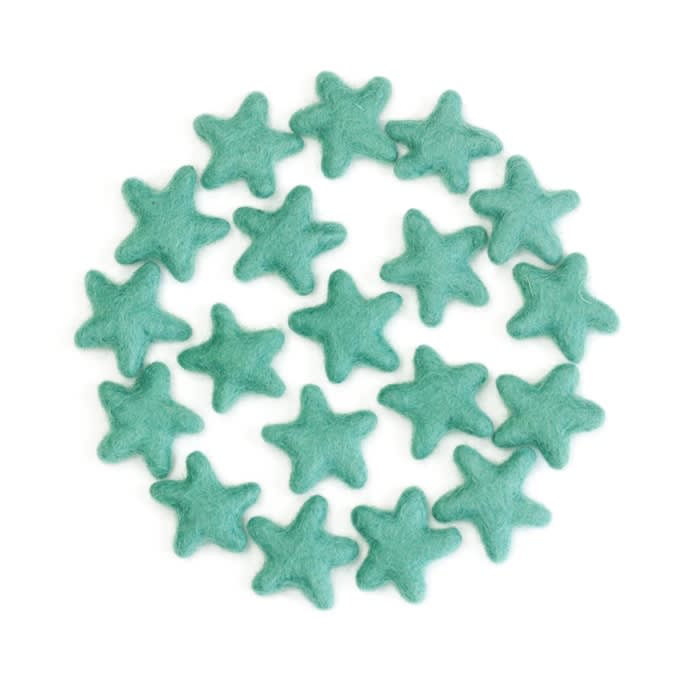 Felt Stars - Sea Green