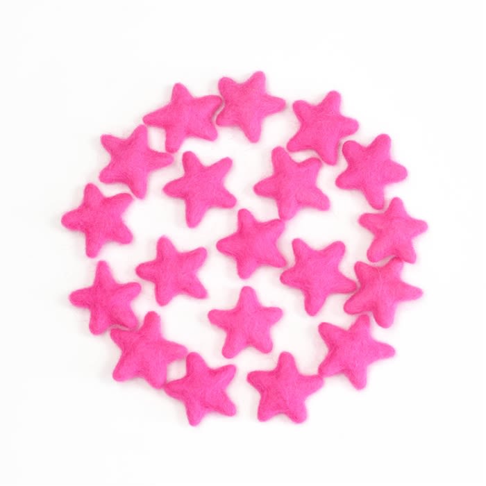 Felt Stars - Sassy Pink