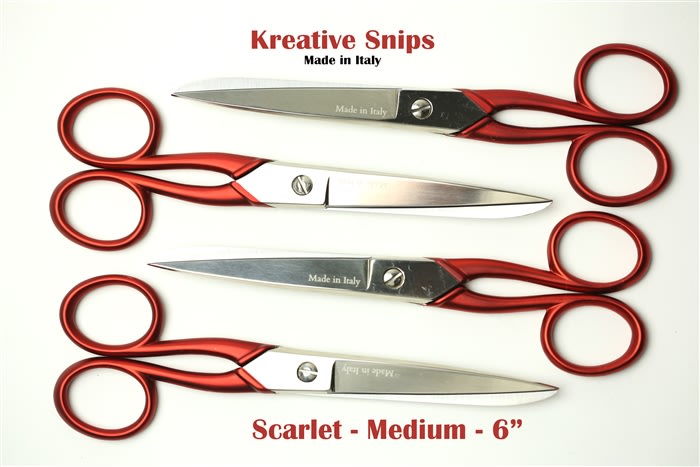 Small Scarlet Embroidery scissors, Kreative Snips, Made in Italy