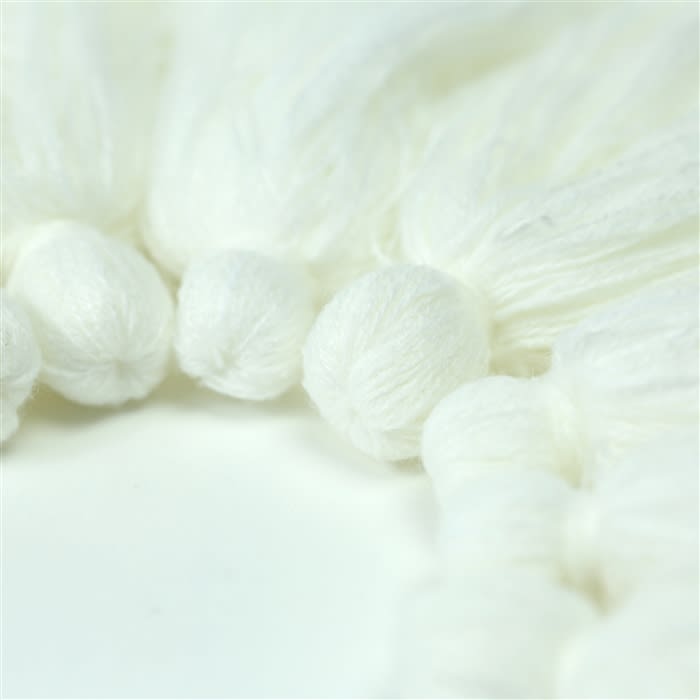 Tassel Trim Chunky White