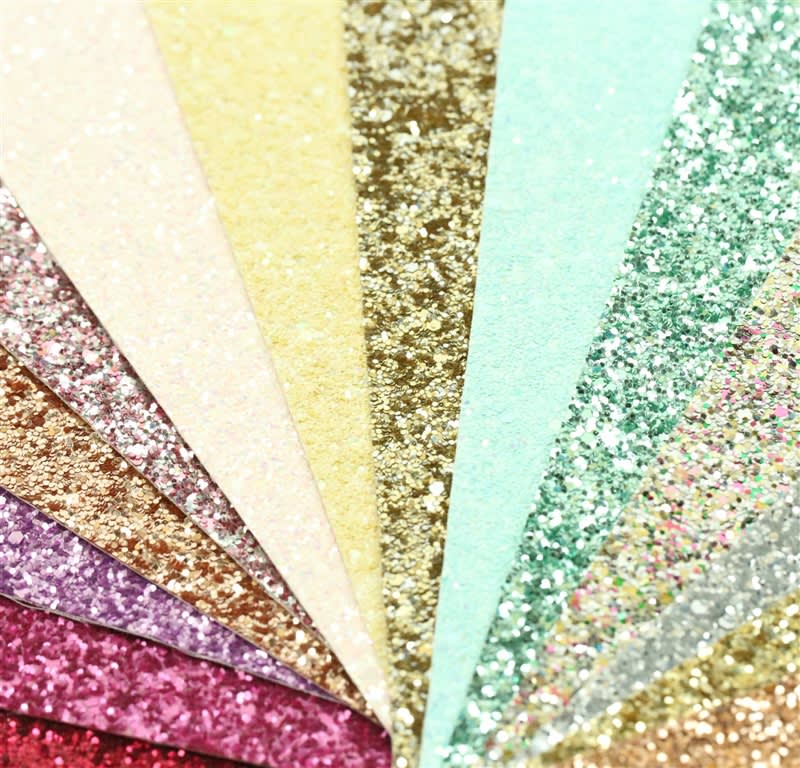 21x29cm,Glow in the Dark, Chunky Glitter Fabric, Glitter Synthetic Leather,  Glitter Canvas Sheets, Faux Leather, Chunky Leather, Holiday Leather Sheet,  DIY Hair Bows, 1 PIECE - Jennifer's Goodies Galore