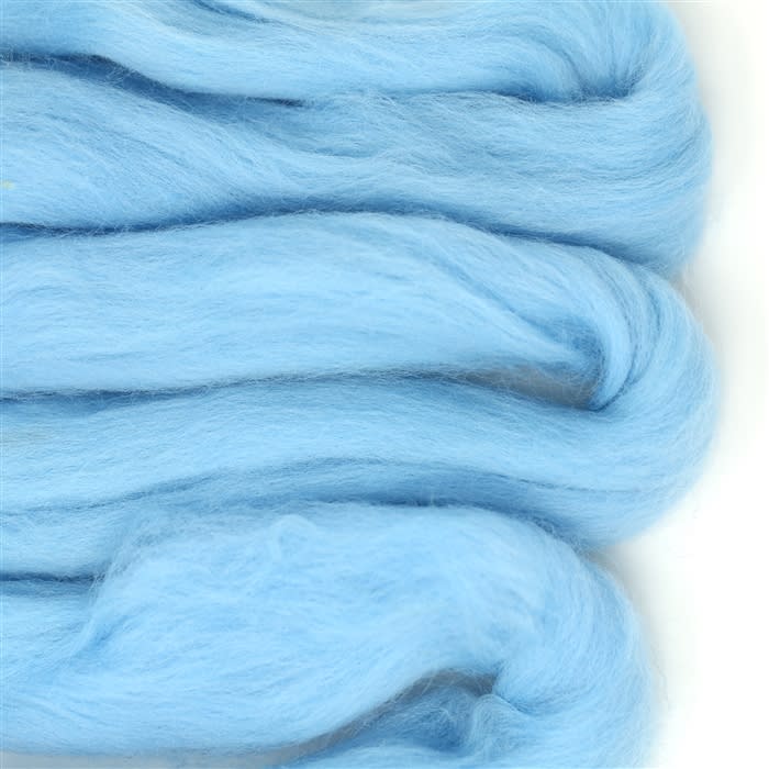 Sky Blue - Wool Roving Needle Felting Material (Per Ounce) - Once Again Sam