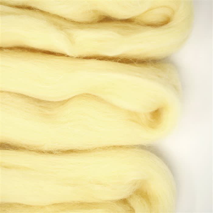 Wool Roving - 59. Creamy Yellow