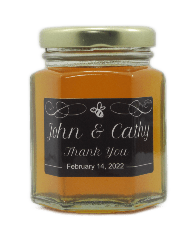 Honey Wedding Favours Canada, Ontario. 140g jar.