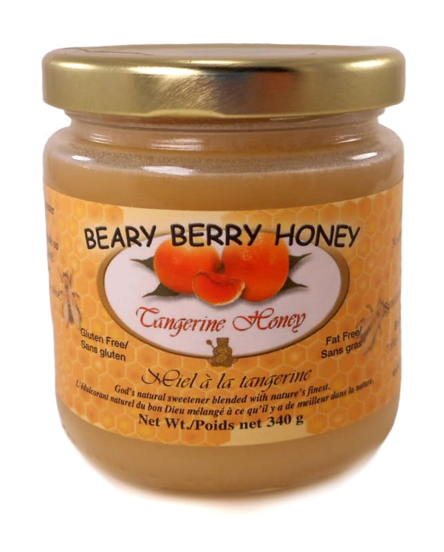 Creamed honey mixed with natural tangerines