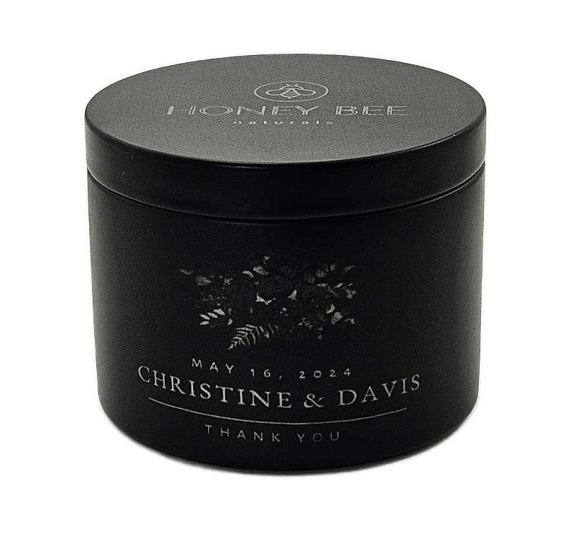 Beeswax Tin Scented Candle 4oz Black