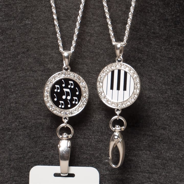 Black Tie Affair Badge Holder Necklace at The Music Stand