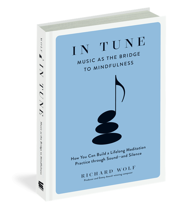 In Tune Music as the Bridge to Mindfulness Book at The Music Stand